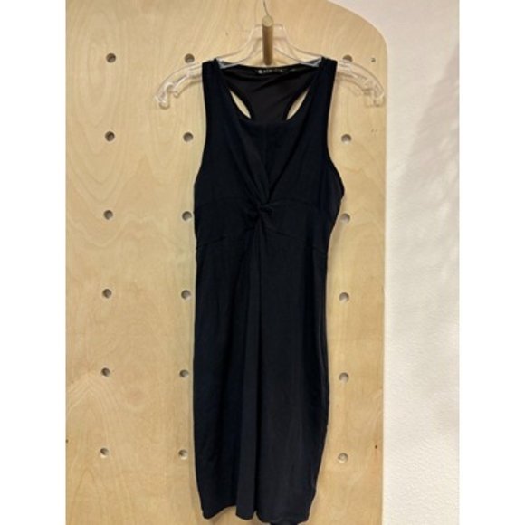Athleta Black Racerback Straps Knot Waist Barre Bralette Tank Dress Size Small - Picture 1 of 7